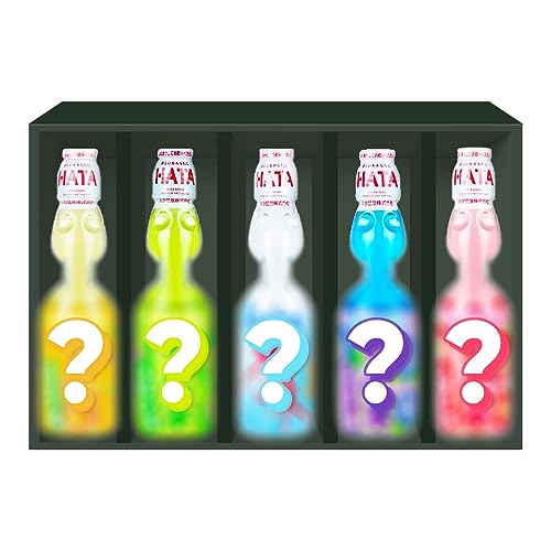 Starry Mart Hatakosen Japanese Ramune Surprise Box (Random 5 Assorted Flavours) - With Gift Packging