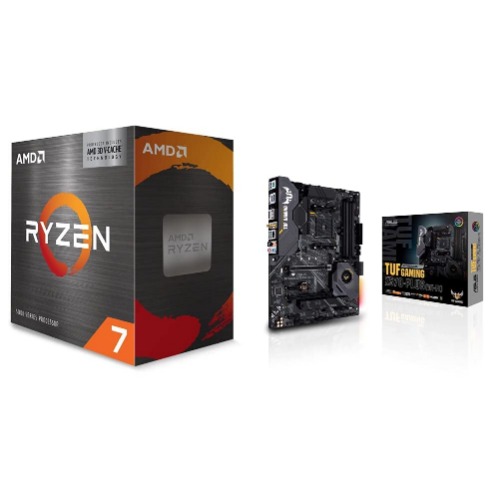 AMD Ryzen™ 7 5800X3D 8-core, 16-Thread Desktop Processor & ASUS AM4 TUF Gaming X570-Plus (Wi-Fi) AM4 Zen 3 Ryzen 5000 & 3rd Gen Ryzen ATX Motherboard - Processor + AM4 TUF X570-Plus Motherboard