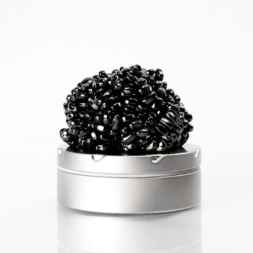 myHodo Ferrietstenen, ontspannende ferrietstenen voor concentratie en creativiteit, 400 stuks in luxe metalen doos, ideaal cadeau voor volwassenen en kantoor