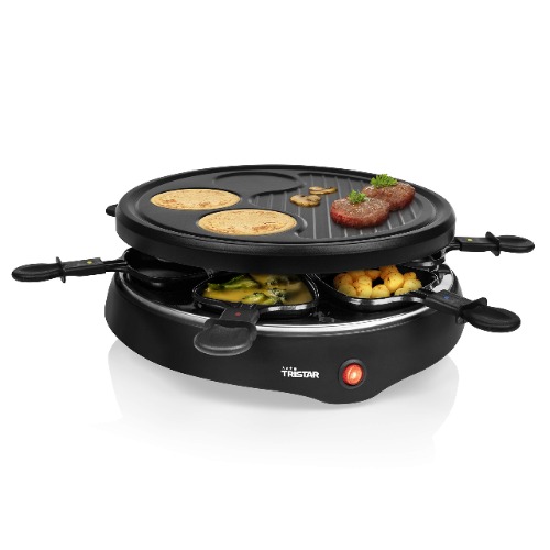 Tristar RA-2998 Raclette – Gourmetstel voor 6 personen – Grillplaat met crêpevorm - 6 personnes € 26,49
