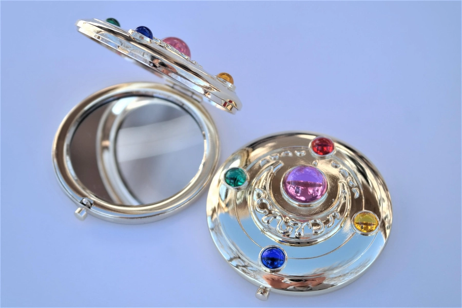 Sailor Moon Original Compact Mirror Brooch Locket Cosplay Prop