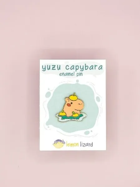 Yuzu Capybara Enamel Pin  Hard Enamel Pin | Etsy