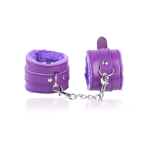 Furry Cosplay Handcuffs with Adjustable Buckle - Purple / Hand