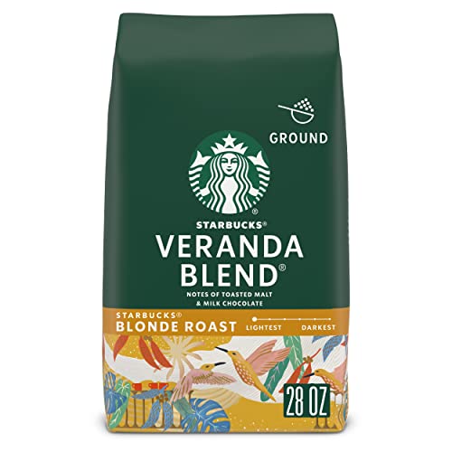 Starbucks Blonde Roast Ground Coffee — Veranda Blend — 1 bag (28 oz.) - Veranda Blend - 28oz (Pack of 1)