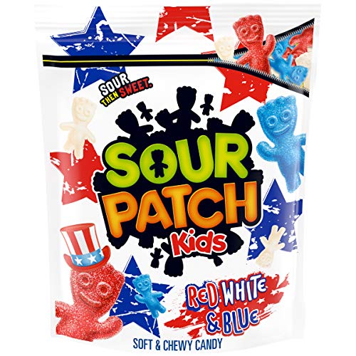 SOUR PATCH KIDS Red White & Blue Soft & Chewy Candy, Limited Edition, 1.9 lb Bag