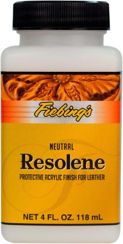 Fiebing's Acrylic Resolene 4 Oz. - Protective Acrylic Finish for Leather - Flexible, Durable and Water Resistant Acrylic Top Finish for Dyed or Polished Leathers - Provides Long-Lasting Protection - Neutral