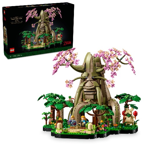 LEGO The Legend of Zelda Great Deku Tree 2-in-1 Set for Adults, Model Building Kit with 4 Collectible Minifigures Incl. 3 Versions of Link, Home Decor for Men, Women & Gamers 77092