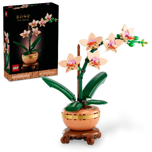 LEGO Botanicals Mini Orchid Artificial Plant Craft Kit for Adults, Model Building Set with Faux Flowers in a Terracotta Style Flowerpot, Office or Home Decor Treat for Women and Men 10343 - 005 ラン ミニ $39.00