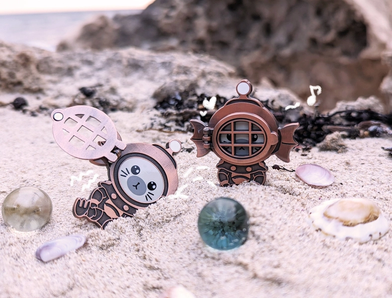 Grebuloff Hinged Enamel Pin