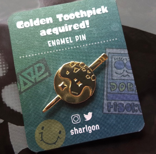 Splatoon 2 Octo Expansion Golden Toothpick Enamel Pin
