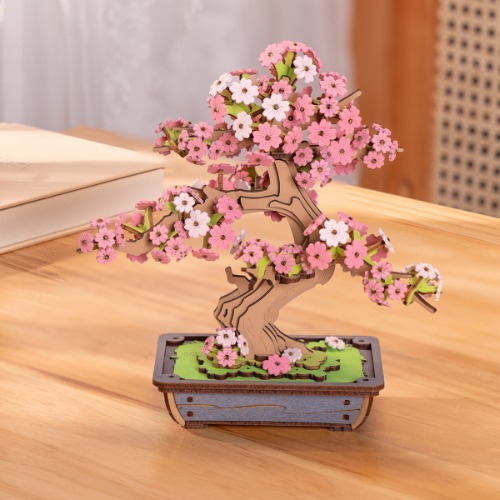 Rolife Sakura Bonsai DIY Wooden 3D Puzzle TG415 | Sakura Bonsai