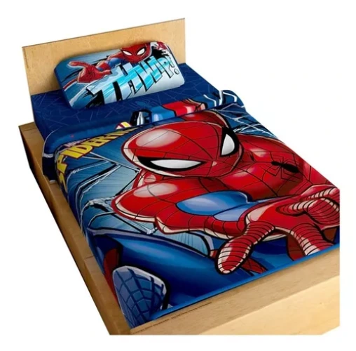Juego Sábanas Cama Sencilla Spiderman Avengers Mickey Cars