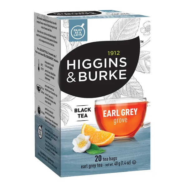 Higgins & Burke Tea, Earl Grey Black, 20 Count - Earl Grey Black