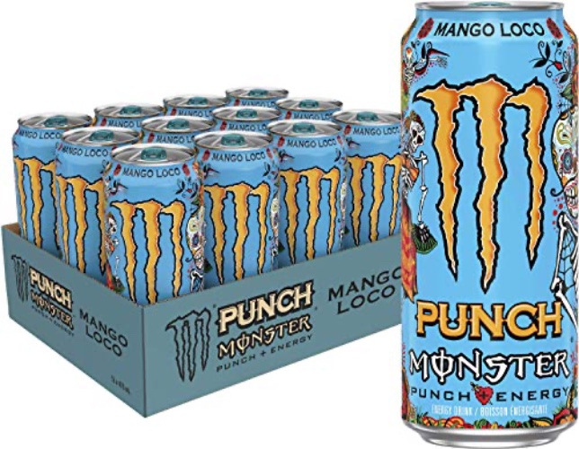 Monster Energy, Mango Loco, 473mL cans, Pack of 12 - Mango - 1 Count (Pack of 12)