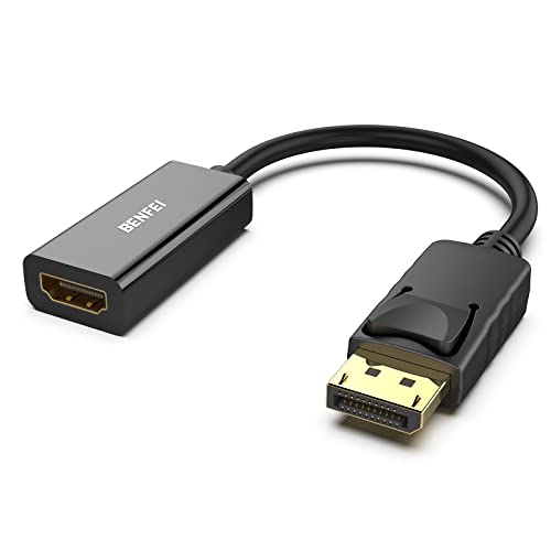 BENFEI DisplayPort to HDMI, Benfei Gold-Plated DP Display Port to HDMI Adapter (Male to Female) Compatible for Lenovo Dell HP and Other Brand - 1 - Black