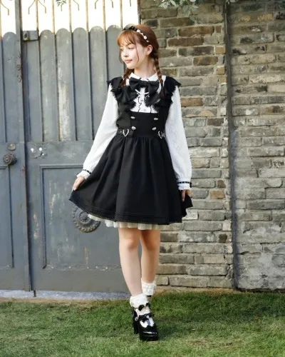 Double Heart Ruffle One-Piece