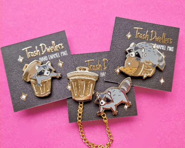 All Trash Dwellers Raccoons Set - Hard Enamel Pin | Default Title
