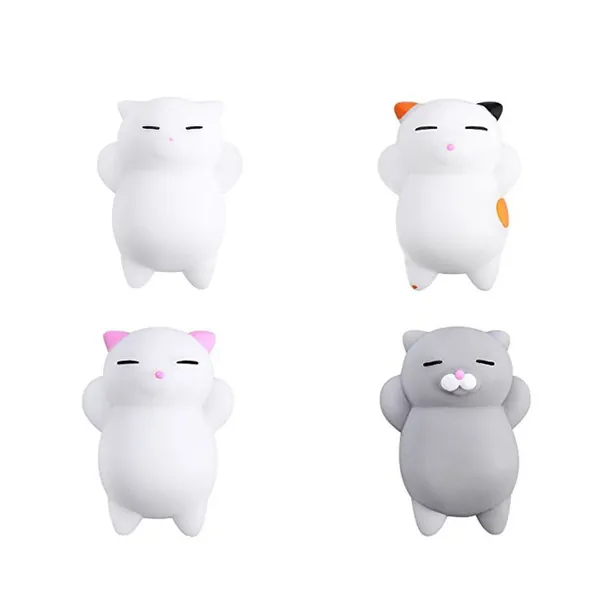 Yakiki Mini Cat Squishies Set, Mini Animals Stress Relief Squeeze Spielzeug Super Kawaii Katze Squishy Toys Spielzeu - 