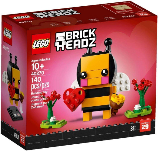 LEGO Brickheadz 40270 - Valentinstags-Biene, 140-teilig
