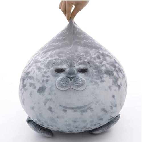 RAINBEAN Blob Seal Plush, Chubby Soft Ocean Animal Pillow, Stuffed Cute Cushion Toy for Kids Children (40cm)