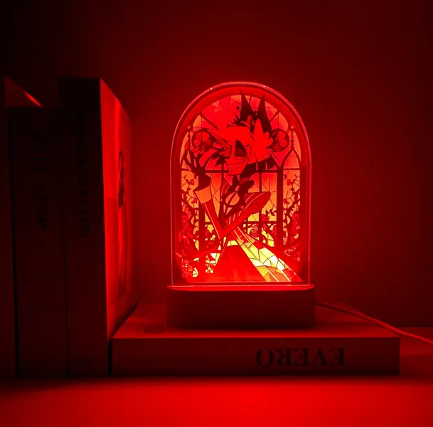 Hazbin Hotel Alastor Night Light,  Gift for Gamers, Christmas Gift, Colors Changing, Birthday Gift