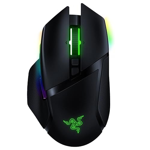 Razer Basilisk Ultimate HyperSpeed Wireless Gaming Mouse: Fastest Gaming Mouse Switch - 20K DPI Optical Sensor - Chroma RGB Lighting - 11 Programmable Buttons - 100 Hr Battery - Classic Black - Mouse