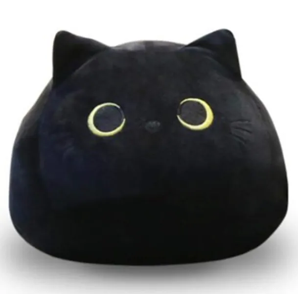 Gardening Spring-Plush Toy Black Cat Plush Toy Creative Cat Shape Pillow Gift Animal Dolls (55CM/21.7")