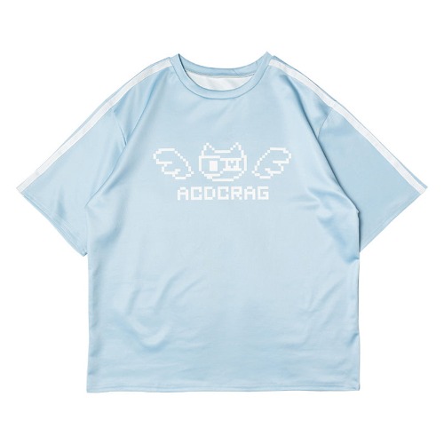 Dot Cat T-Shirt | P.BLUE/WHITE / One Size