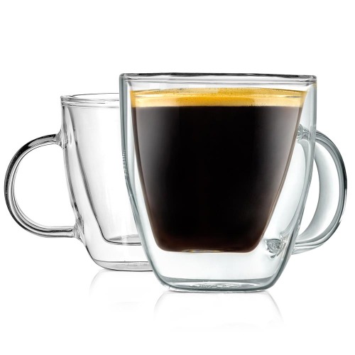 Clear Glass Coffee Mug Set - Default Title