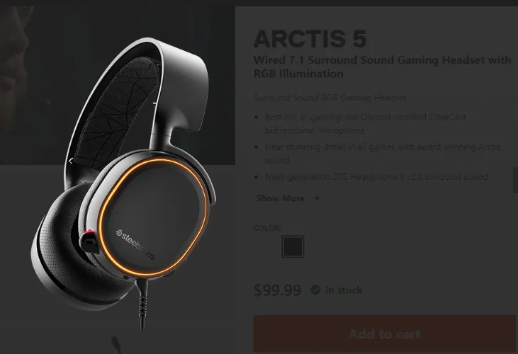 Steelseries Arctis 5 Headset