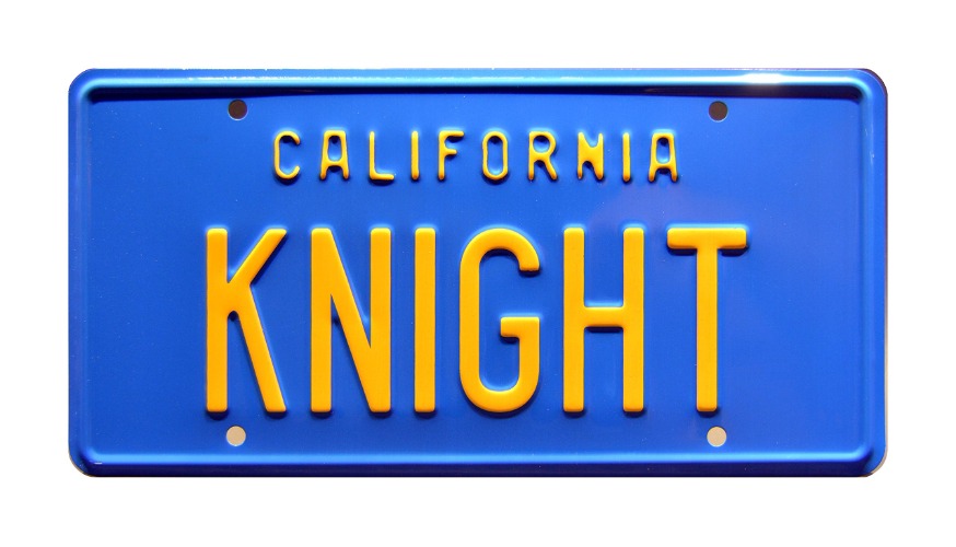 Celebrity Machines Knight Rider | KNIGHT | Metal Stamped License Plate