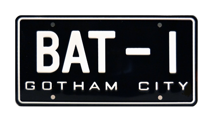 Celebrity Machines BAT-1 | Metal Stamped USA Size License Plate