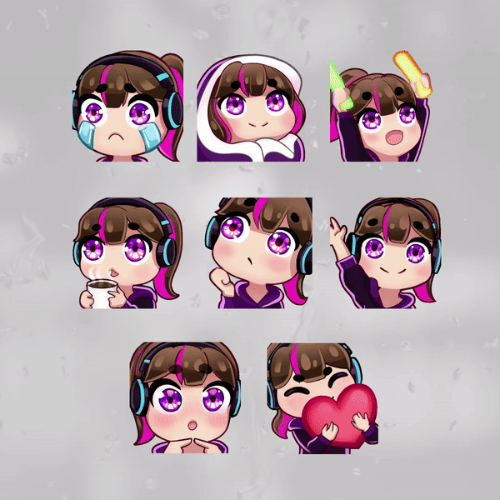 Neon Animated Emotes - Neon / 2D Animated