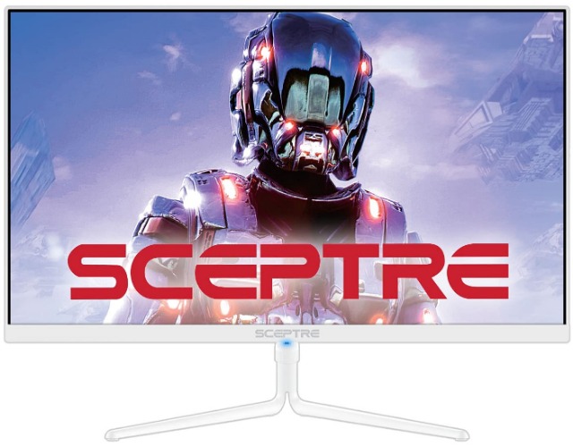 Sceptre 24" Gaming Monitor 1080p 98% sRGB up to 165Hz 1ms 320Lux DisplayPort HDMI, Build-in Speakers Nebula White 2022 (E248B-FWN168W)