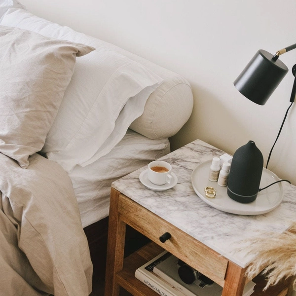 Round Bolster Pillow: Down Feather Pillow with Removable Cover