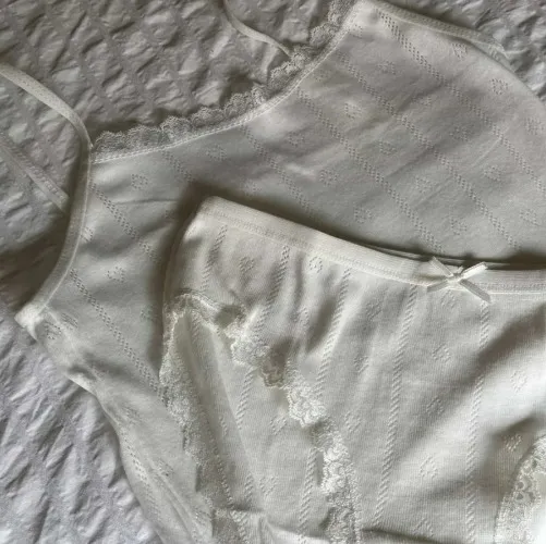 White Pointelle Homewear Set