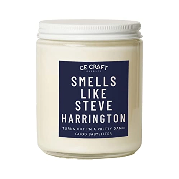 C&E Craft Smells Like Steve Harrington Scented Candle – Iced Vanilla Woods Soy Wax Candle – Gift for Her, Girlfriend Gift, Prayer Candle, Pop Culture Gift