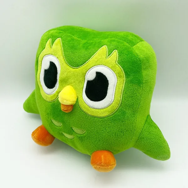 Duo Plush of Duo The Owl Cartoon Plush Toy Soft Stuffed Animal Anime Plushie Dolls Children Birthday Gift for Duolingo Player