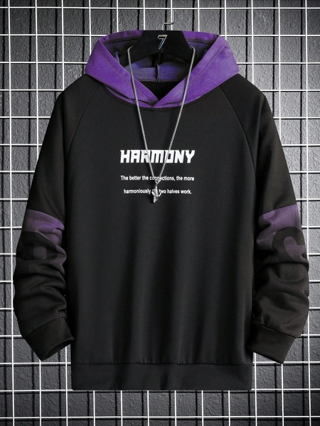 Sudadera Con Capucha Para Adolescente Con Estampado De Eslogan Y Diseño De Manga Raglán
