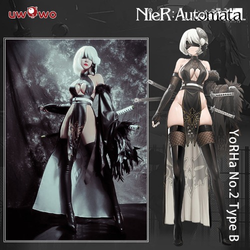 Uwowo Nier: Automata 2B Shinobi Cheongsam Fanart ver. Plus Size Cosplay Costume - 【In stock 】XXXL