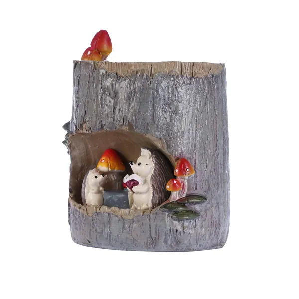 VILLCASE Plant Pot-Cute Animal Flower Pot Hedgehog Planting Pots Succulent Planter Pots Mini Round Succulent Plant Resin Flower Pot Pot Decoration for Office Desk Home Garden Living Room