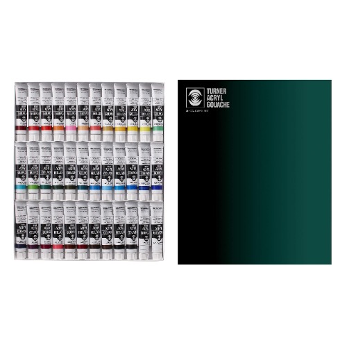 Turner AG02036C Acrylic Gouache, 36 Color Set, 0.7 fl oz (20 ml) (No. 6) - Set of 36 colors - mulch