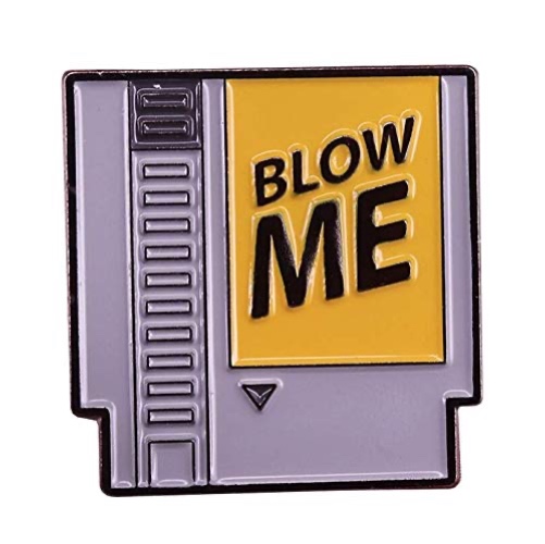 Novelty Gaming Retro Brooch Metal Enamel Lapel Pin Badge
