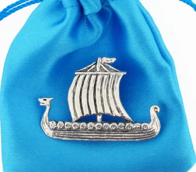 Viking Longship Pewter Pin Badge | Etsy UK