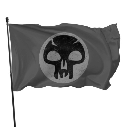 Black Mana Magic The Gathering Polyester Flag, Banner Flags
