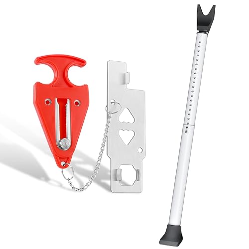Portable Door Lock Home Security Door Locker Door & Sliding Door Security Bar Heavy Duty Door Stoppers Security Bar dditional Safety and Privacy Perfect for Traveling Hotel Home Apartment College