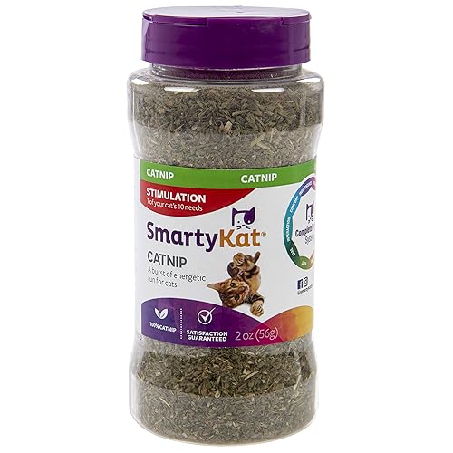 SmartyKat Catnip for Cats & Kittens, Shaker Canister - 2 Ounces - Catnip - 2 Ounce (Pack of 1)