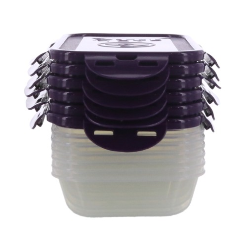 Sure Seal 24 oz. Meal Prep Containers (Set of 6) | Clear/Purple | Default Title