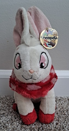 2006 Neopets Red Cybunny Plush 6&#034; Inch Toy Doll w/ Tag