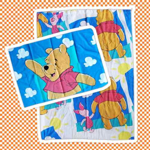 VTG 90s Disney's Winnie the Pooh Bear and Piglet with Clouds Themed Bedding  | eBay